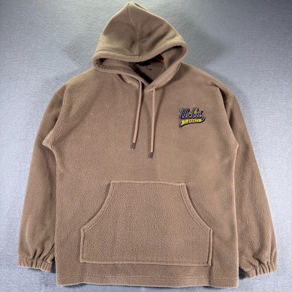 UCLA Bruins Sherpa Hoodie Sweatshirt Adult Small Brown Fleece Truth College NCAA